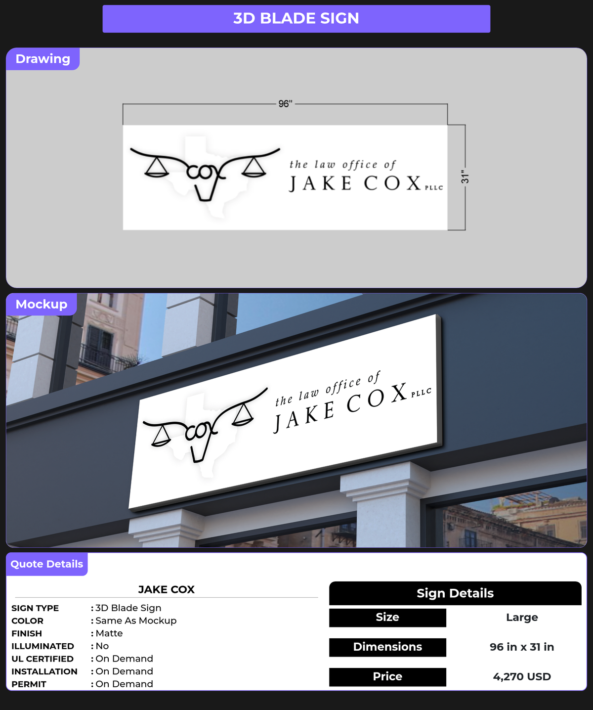 CUSTOM MOCKUP SIGN FOR Jake Cox