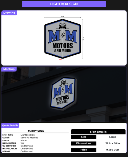 CUSTOM MOCKUP SIGN FOR Marty Cole