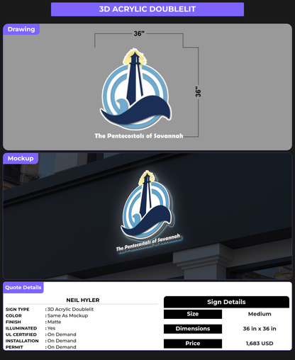 CUSTOM MOCKUP SIGN FOR Neil Hyler