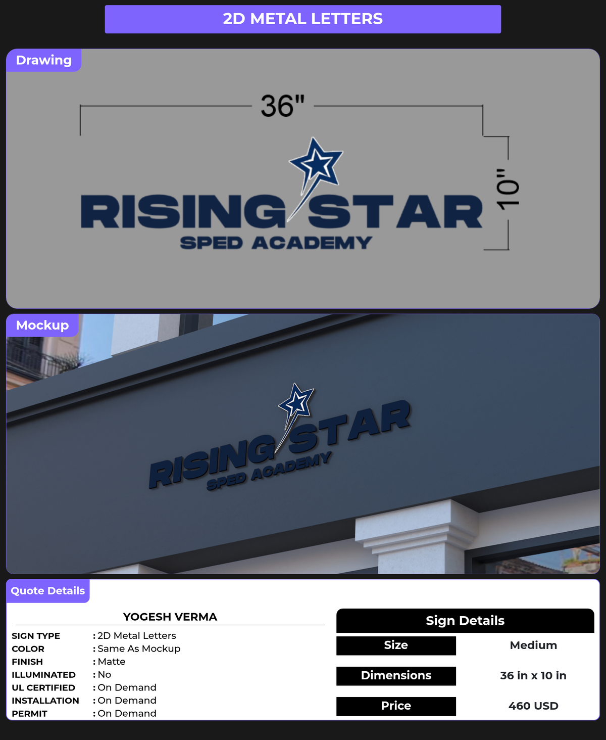 CUSTOM MOCKUP SIGN FOR Yogesh Verma