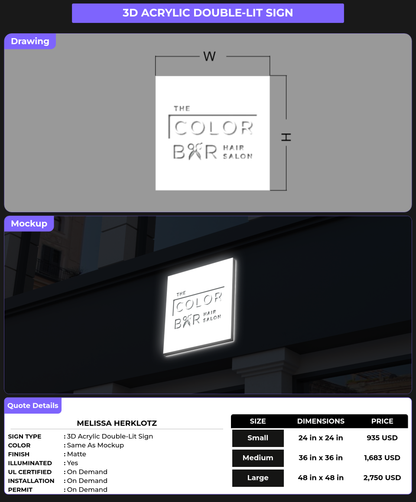 CUSTOM MOCKUP SIGN FOR Melissa Herklotz