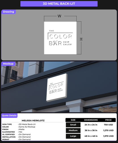 CUSTOM MOCKUP SIGN FOR Melissa Herklotz