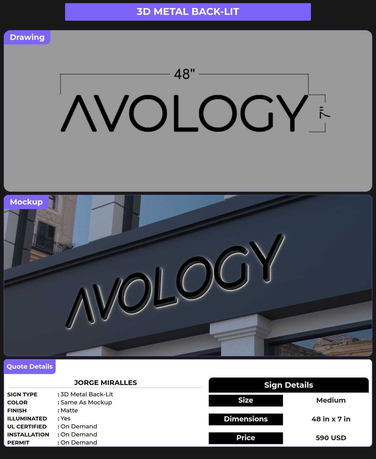CUSTOM MOCKUP SIGN FOR Jorge Miralles