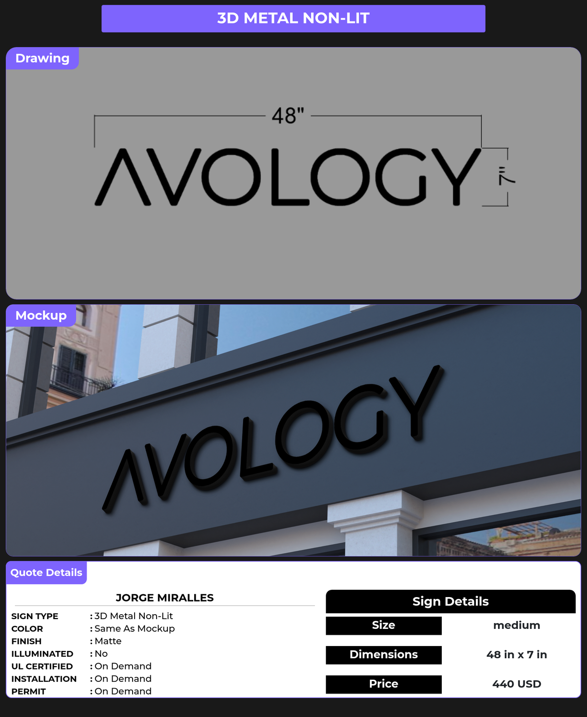 CUSTOM MOCKUP SIGN FOR Jorge Miralles