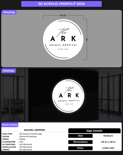 CUSTOM MOCKUP SIGN FOR Rachel Crippen