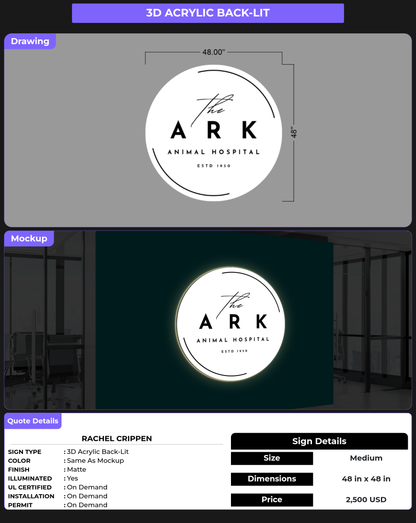 CUSTOM MOCKUP SIGN FOR Rachel Crippen