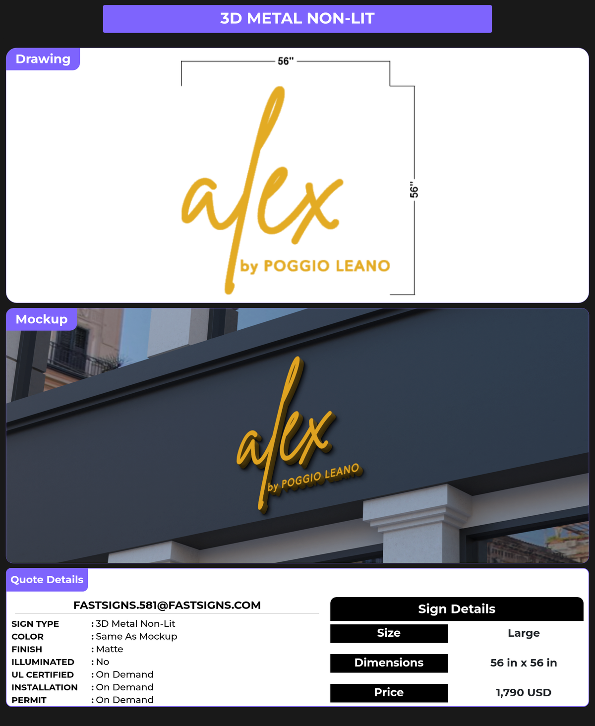 CUSTOM MOCKUP SIGN FOR fastsigns.581@fastsigns.com