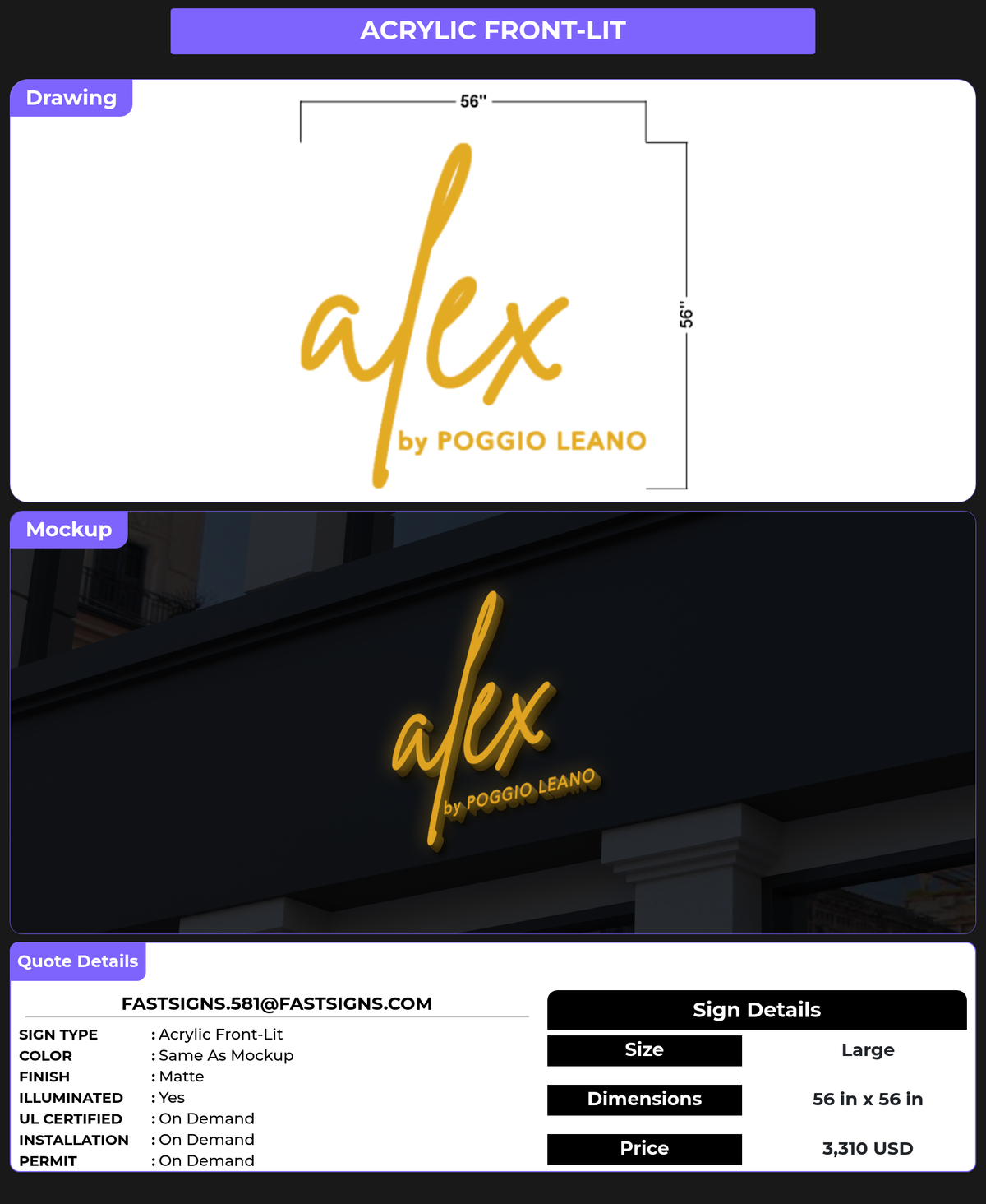 CUSTOM MOCKUP SIGN FOR fastsigns.581@fastsigns.com