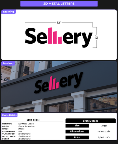 CUSTOM MOCKUP SIGN FOR ling chen