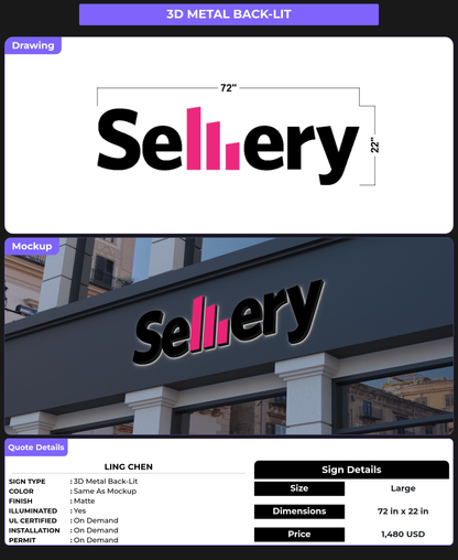 CUSTOM MOCKUP SIGN FOR ling chen