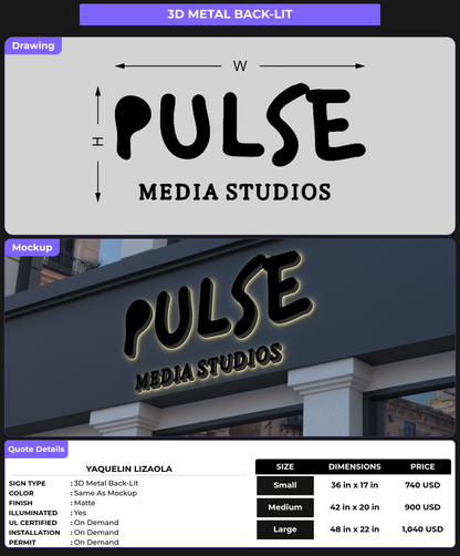 CUSTOM MOCKUP SIGN FOR YAQUELIN LIZAOLA