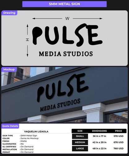 CUSTOM MOCKUP SIGN FOR YAQUELIN LIZAOLA