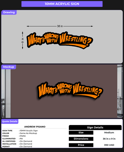 CUSTOM MOCKUP SIGN FOR ANDREW PISANO
