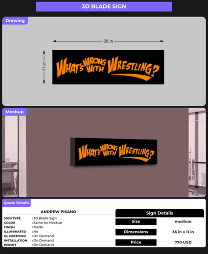 CUSTOM MOCKUP SIGN FOR ANDREW PISANO