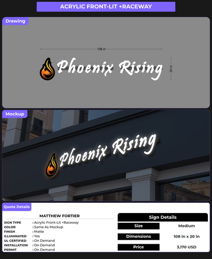 CUSTOM MOCKUP SIGN FOR Matthew Fortier