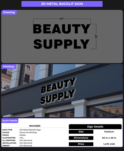 CUSTOM MOCKUP SIGN FOR Richard