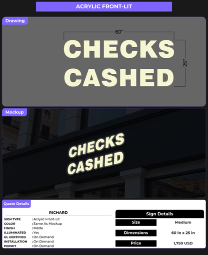 CUSTOM MOCKUP SIGN FOR Richard