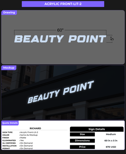 CUSTOM MOCKUP SIGN FOR Richard