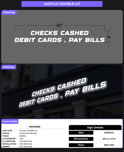 CUSTOM MOCKUP SIGN FOR Richard