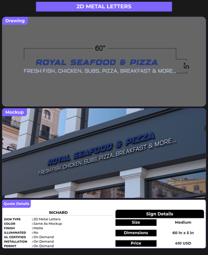 CUSTOM MOCKUP SIGN FOR Richard