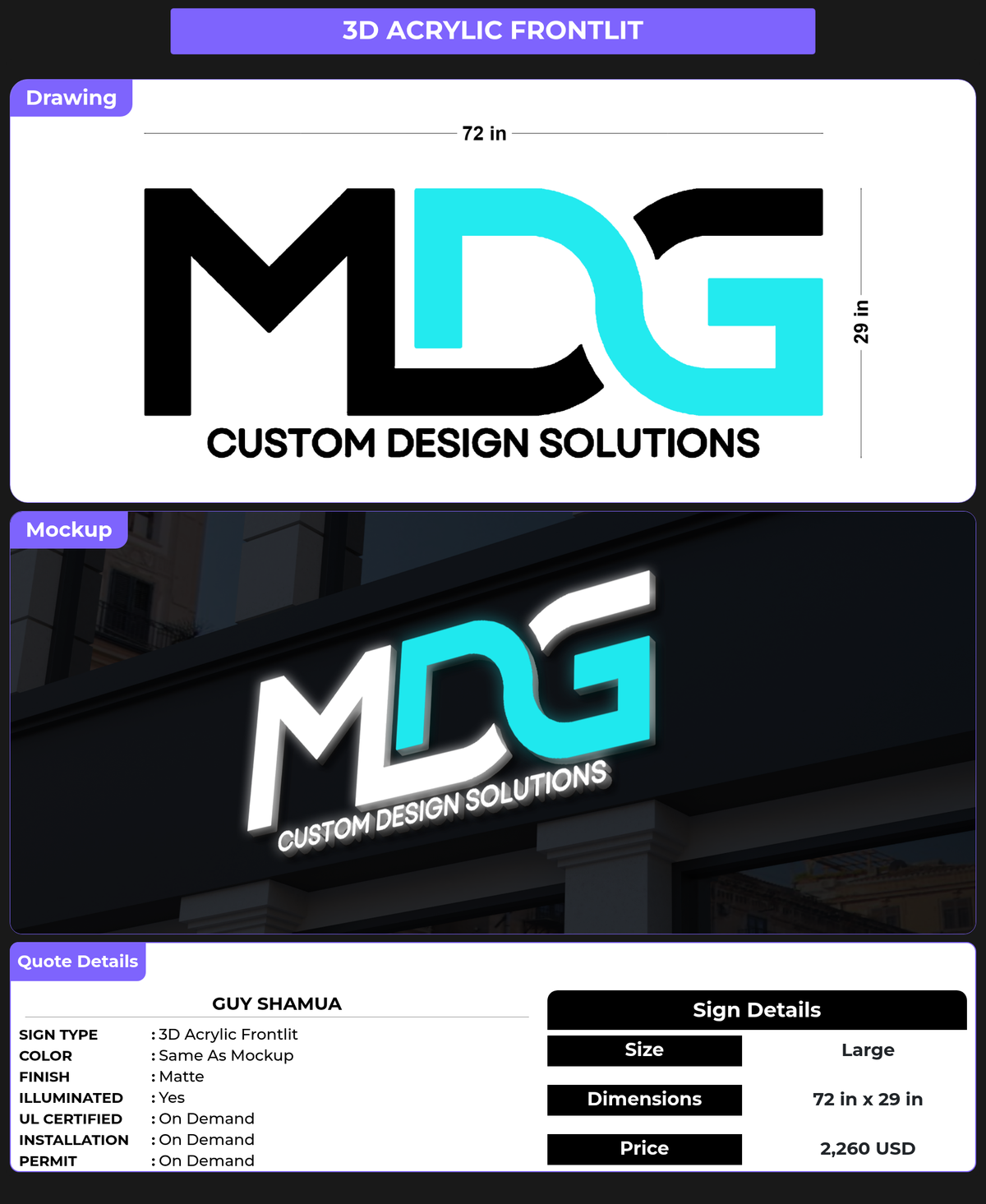 CUSTOM MOCKUP SIGN FOR Guy Shamua