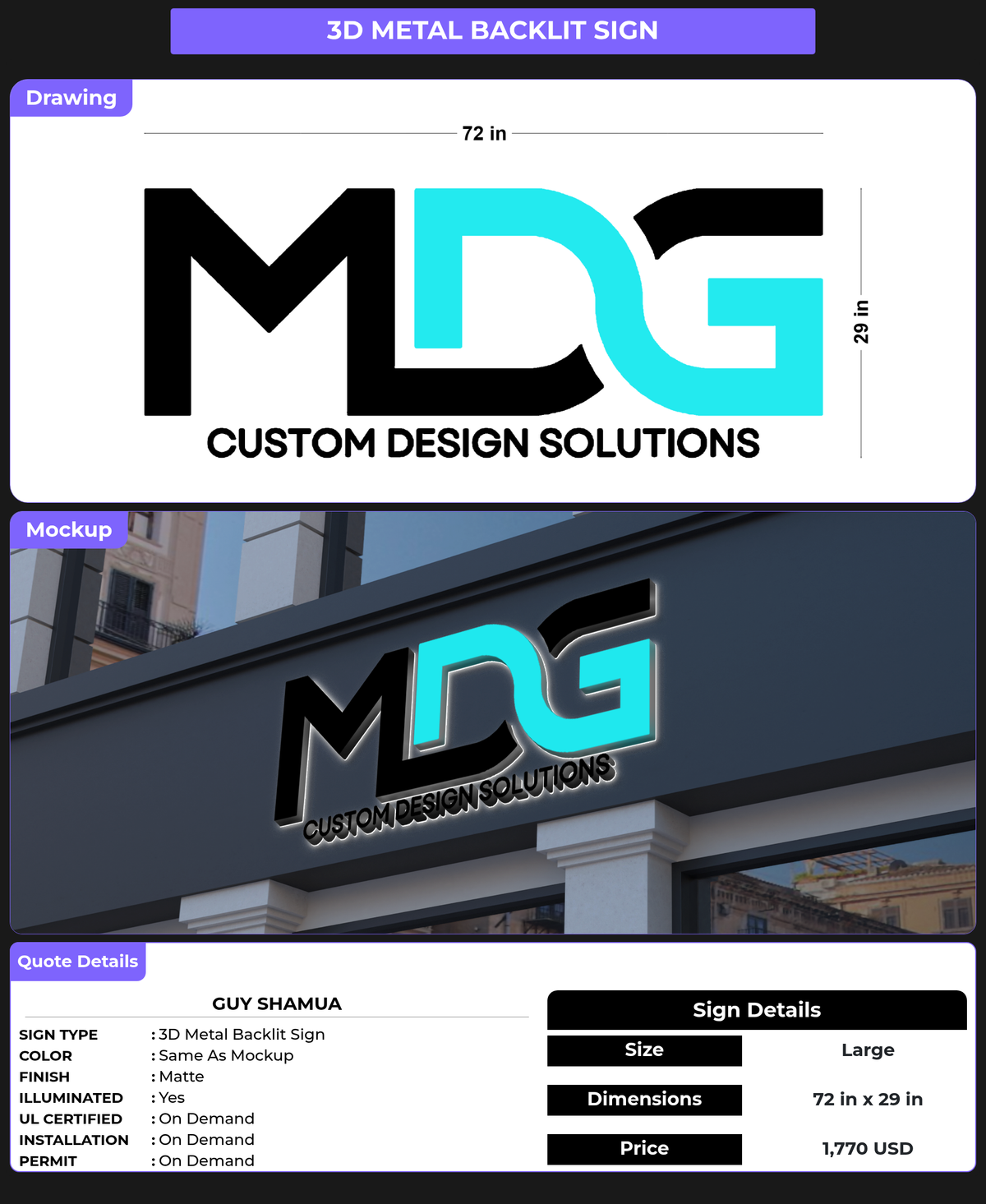 CUSTOM MOCKUP SIGN FOR Guy Shamua