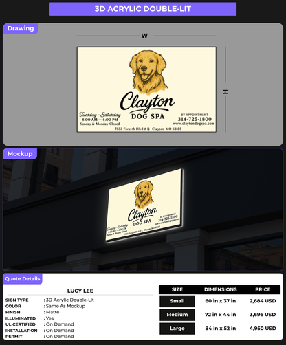 CUSTOM MOCKUP SIGN FOR Lucy  Lee