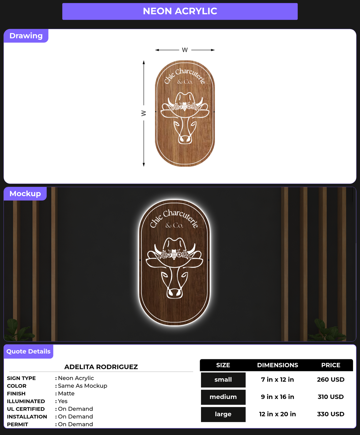 CUSTOM MOCKUP SIGN FOR Adelita Rodriguez
