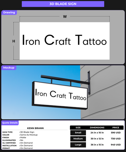 CUSTOM MOCKUP SIGN FOR Kenn  Brann