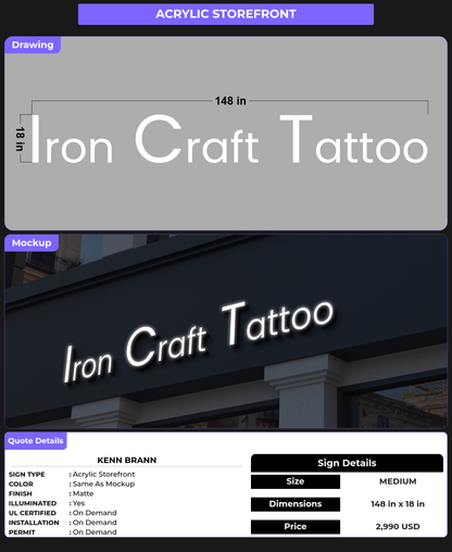 CUSTOM MOCKUP SIGN FOR Kenn  Brann