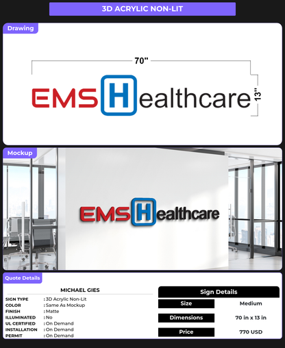 CUSTOM MOCKUP SIGN FOR Michael Gies