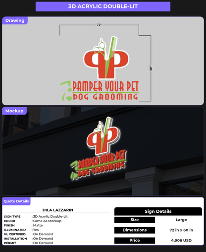 CUSTOM MOCKUP SIGN FOR Dila Lazzarin