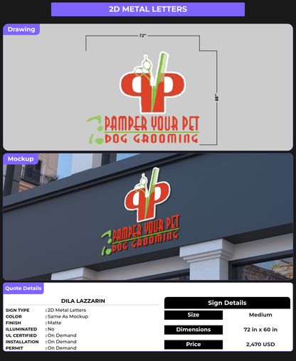 CUSTOM MOCKUP SIGN FOR Dila Lazzarin