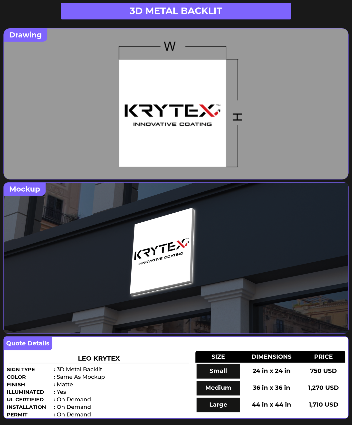CUSTOM MOCKUP SIGN FOR Leo Krytex