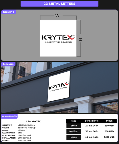 CUSTOM MOCKUP SIGN FOR Leo Krytex