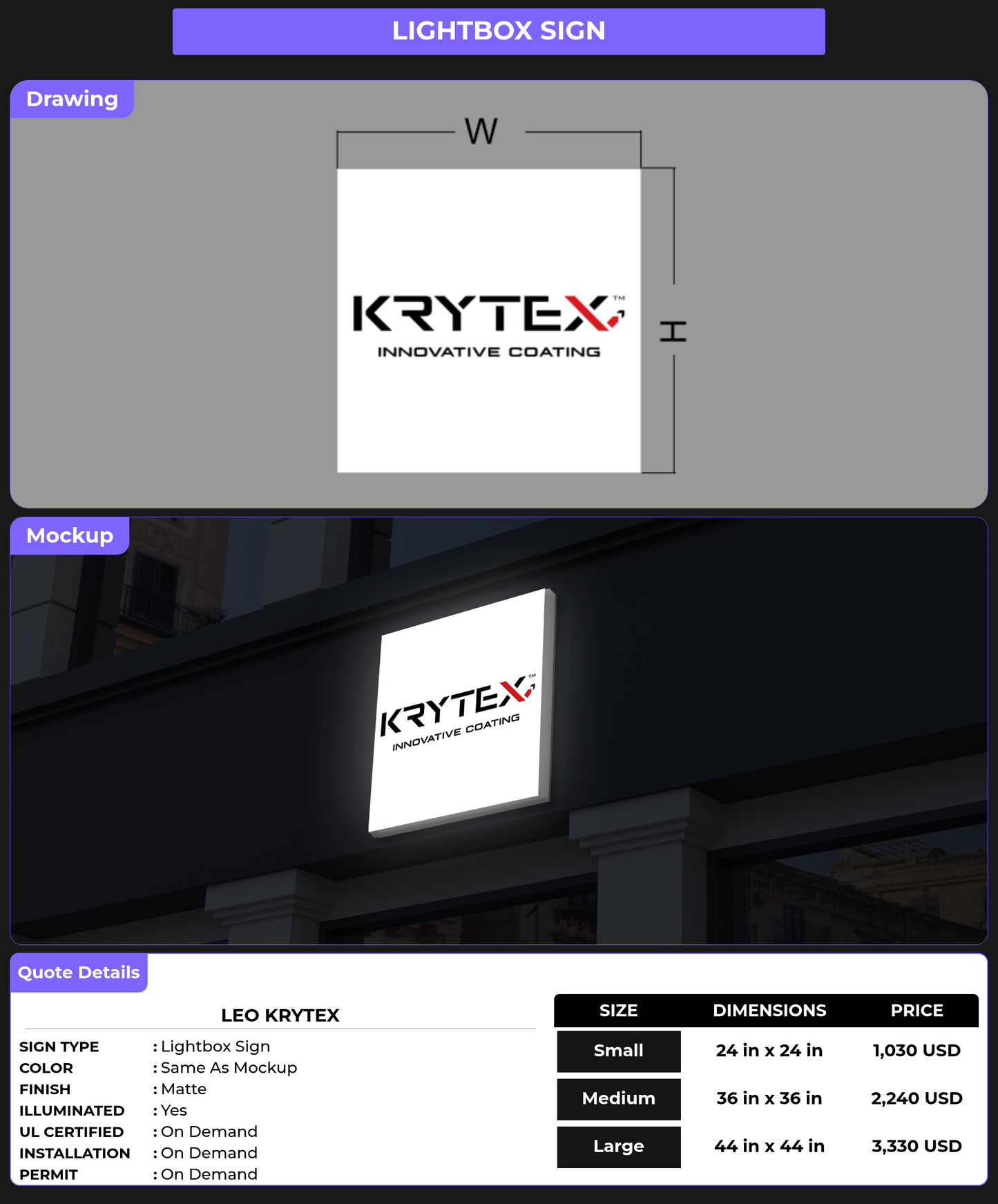 CUSTOM MOCKUP SIGN FOR Leo Krytex