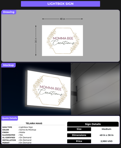 CUSTOM MOCKUP SIGN FOR Telara Haas