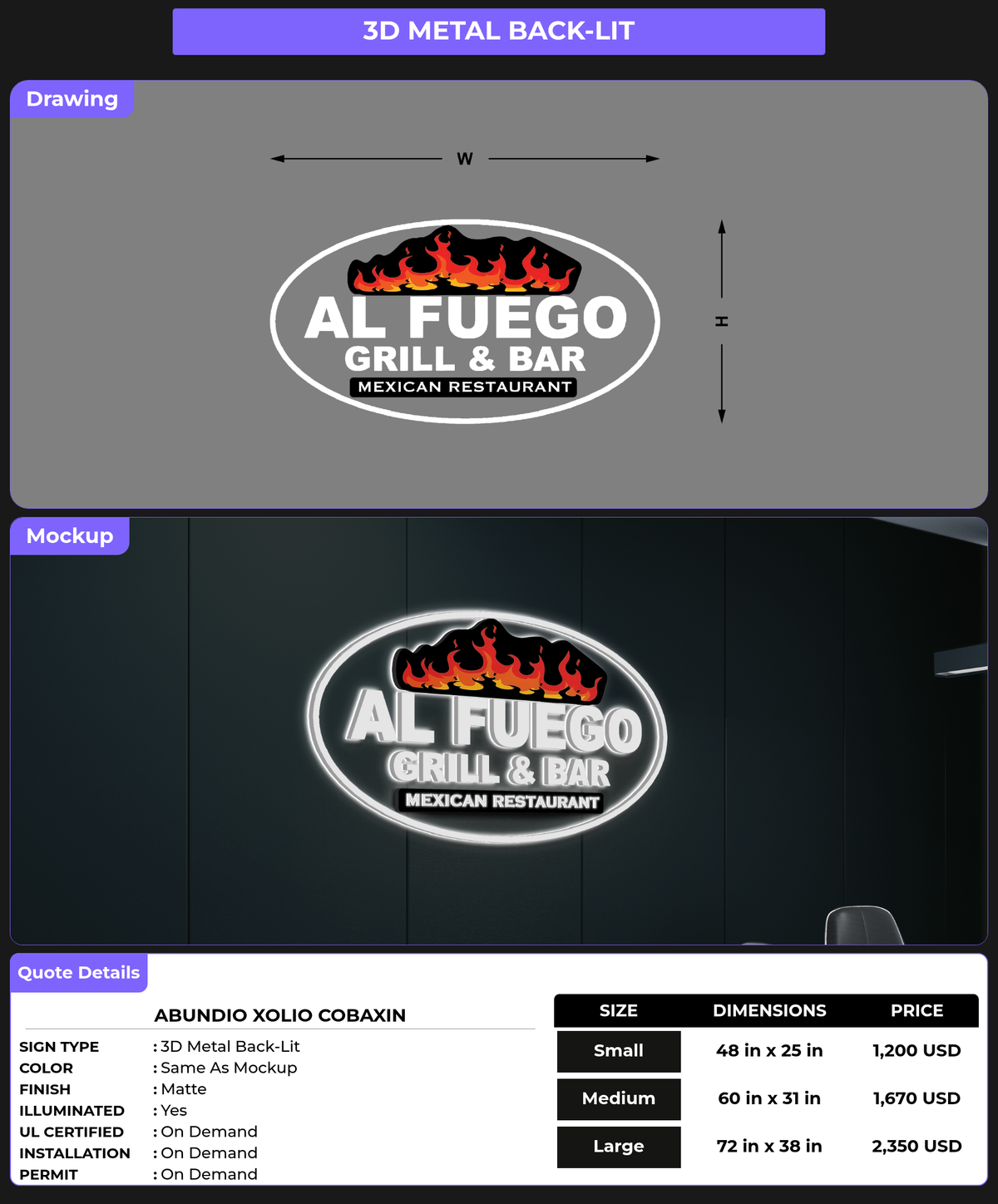 CUSTOM MOCKUP SIGN FOR Abundio Xolio Cobaxin