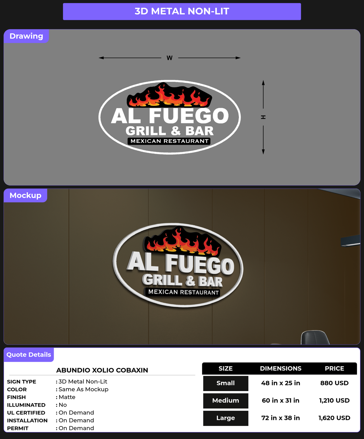 CUSTOM MOCKUP SIGN FOR Abundio Xolio Cobaxin