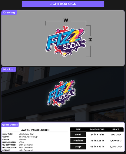 CUSTOM MOCKUP SIGN FOR Aaron Vangelderen
