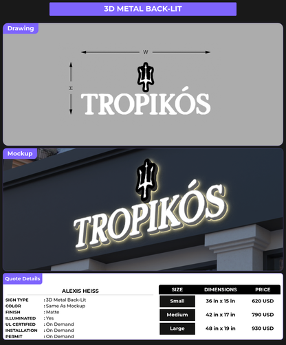 CUSTOM MOCKUP SIGN FOR Alexis heiss