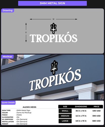 CUSTOM MOCKUP SIGN FOR Alexis heiss