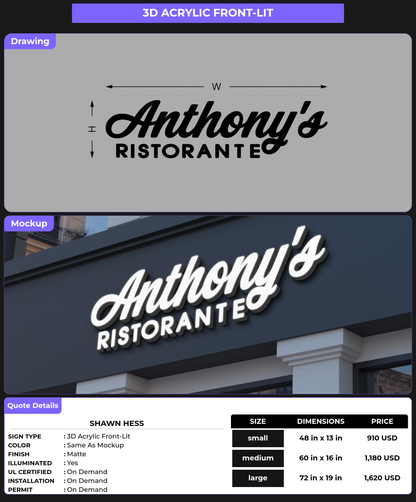 CUSTOM MOCKUP SIGN FOR Shawn Hess