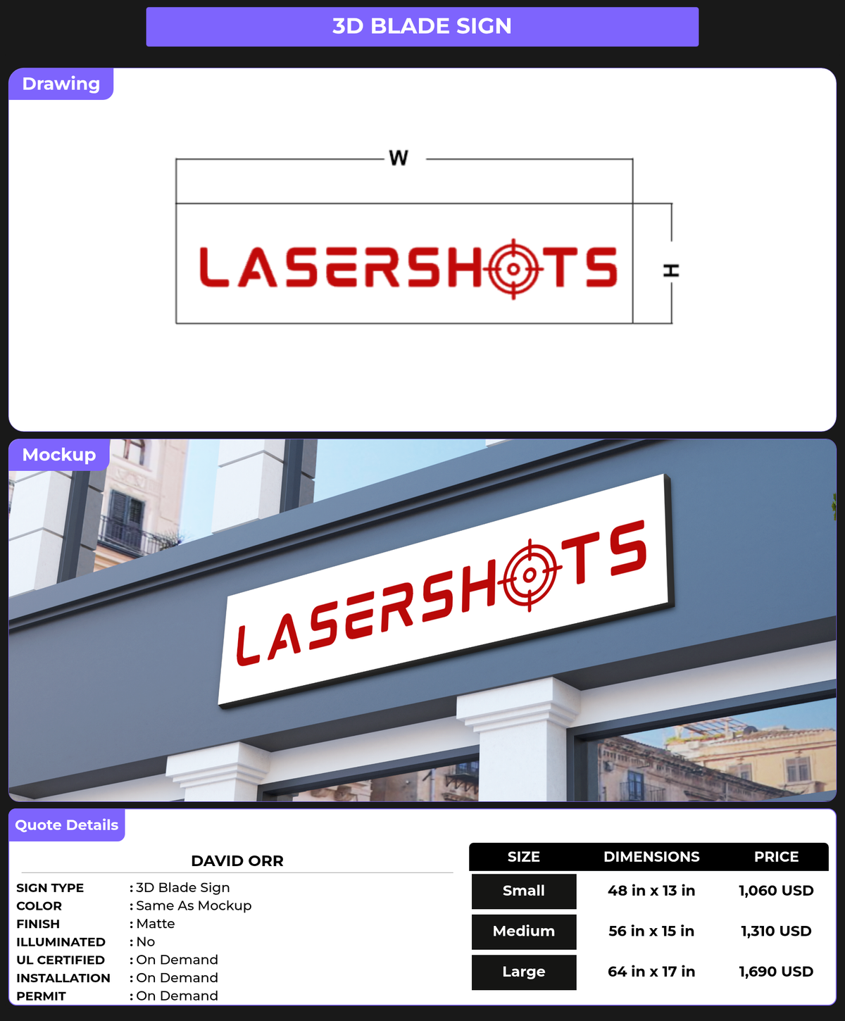 CUSTOM MOCKUP SIGN FOR David Orr