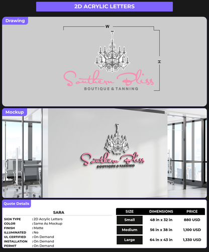 CUSTOM MOCKUP SIGN FOR Sara
