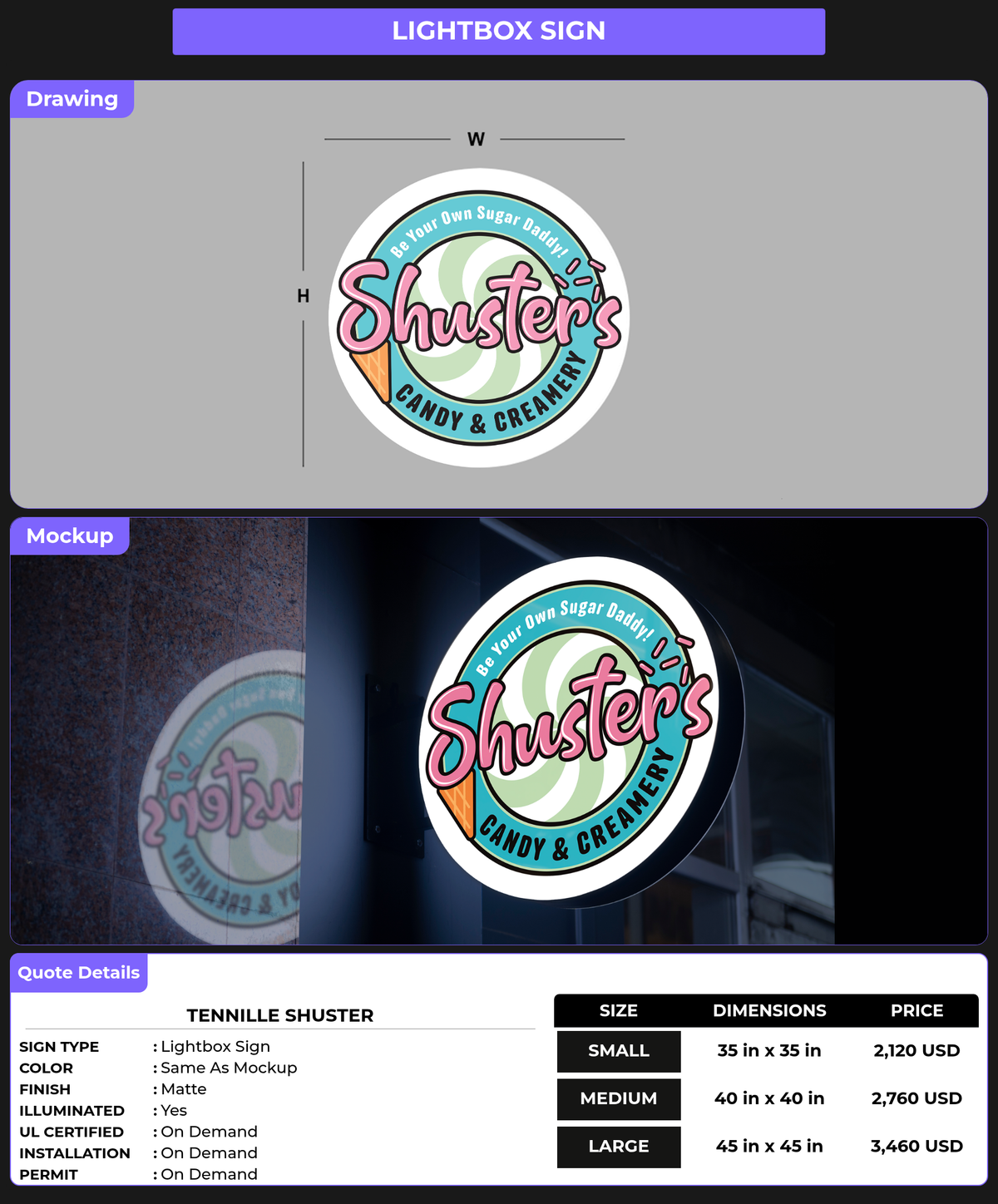 CUSTOM MOCKUP SIGN FOR Tennille Shuster