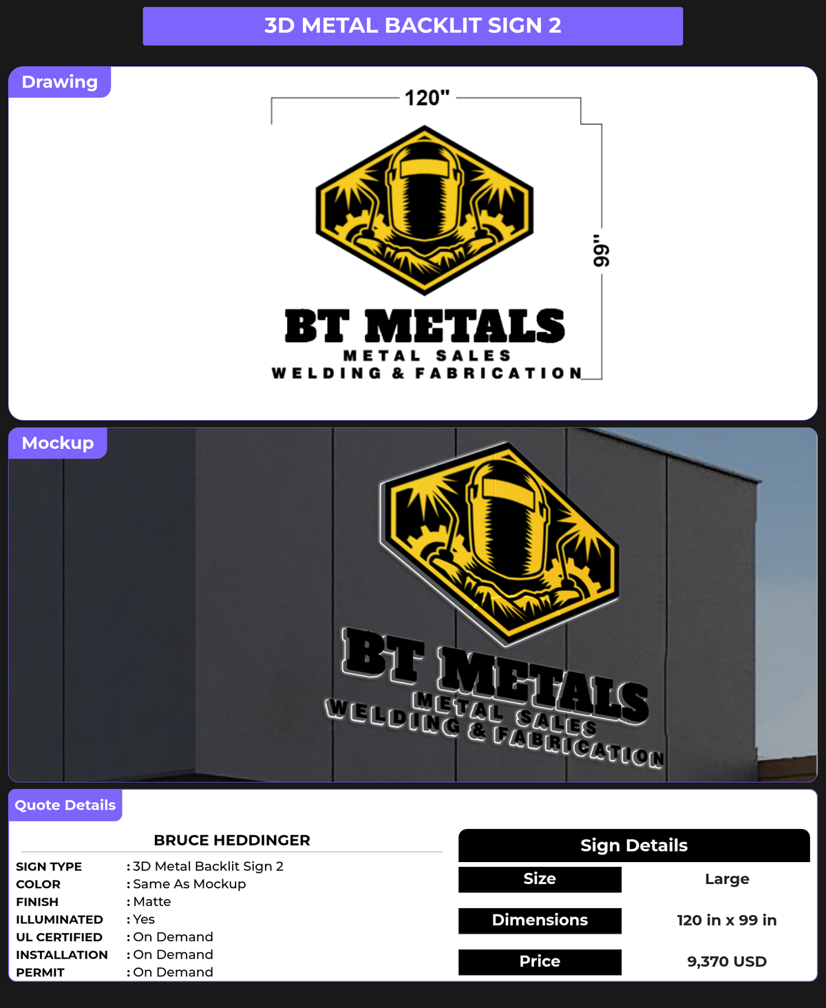 CUSTOM MOCKUP SIGN FOR Bruce Heddinger