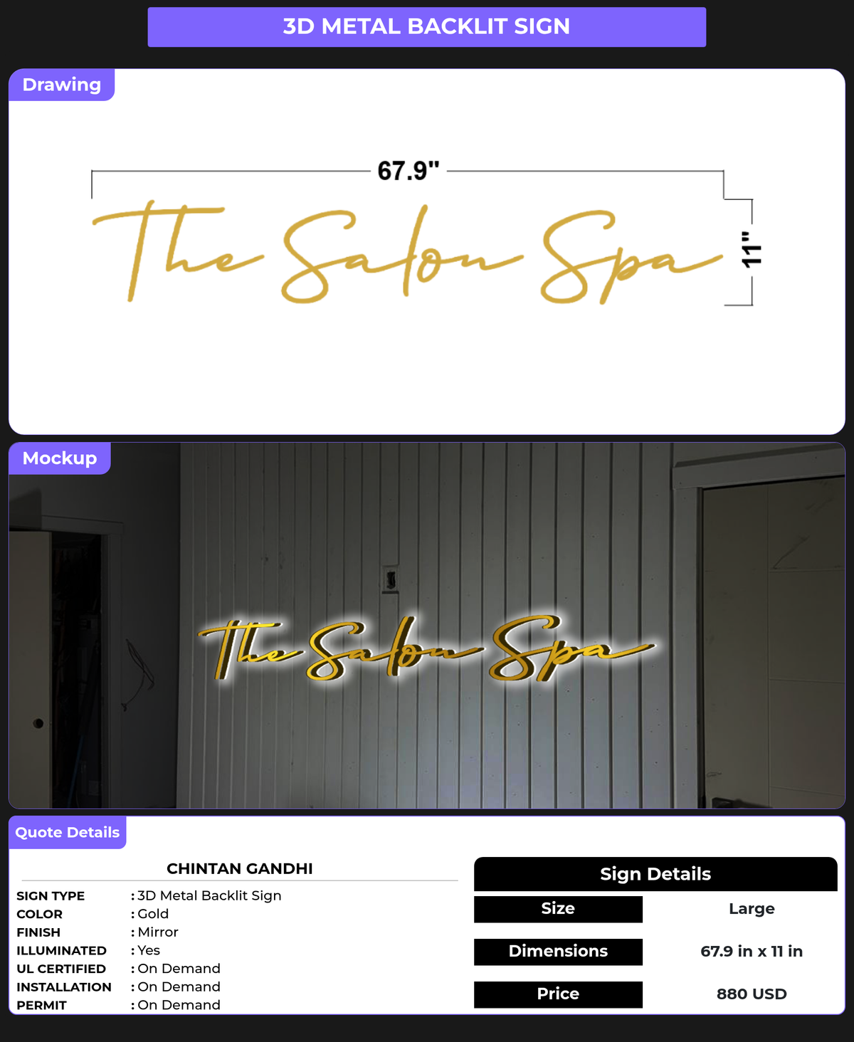 CUSTOM MOCKUP SIGN FOR Chintan Gandhi