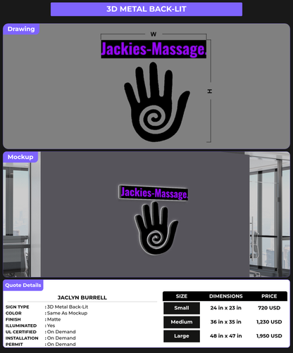 CUSTOM MOCKUP SIGN FOR Jaclyn Burrell