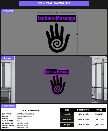 CUSTOM MOCKUP SIGN FOR Jaclyn Burrell